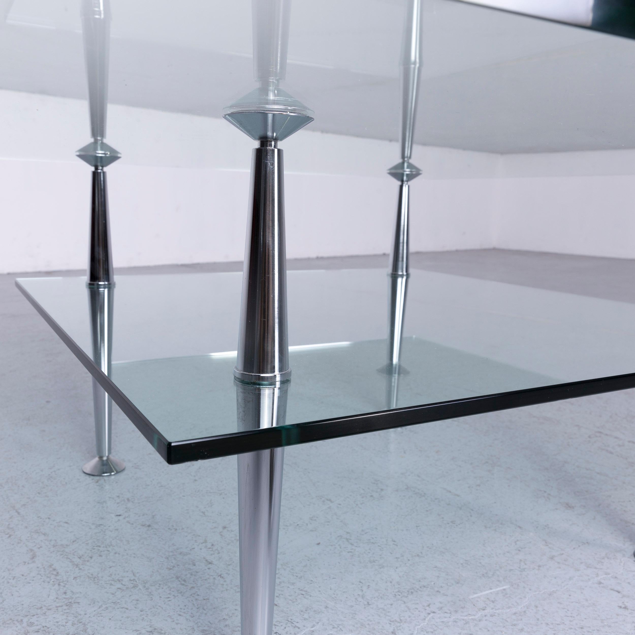 Draenert Designer Coffee Table Glass Chrome In Good Condition For Sale In Cologne, DE