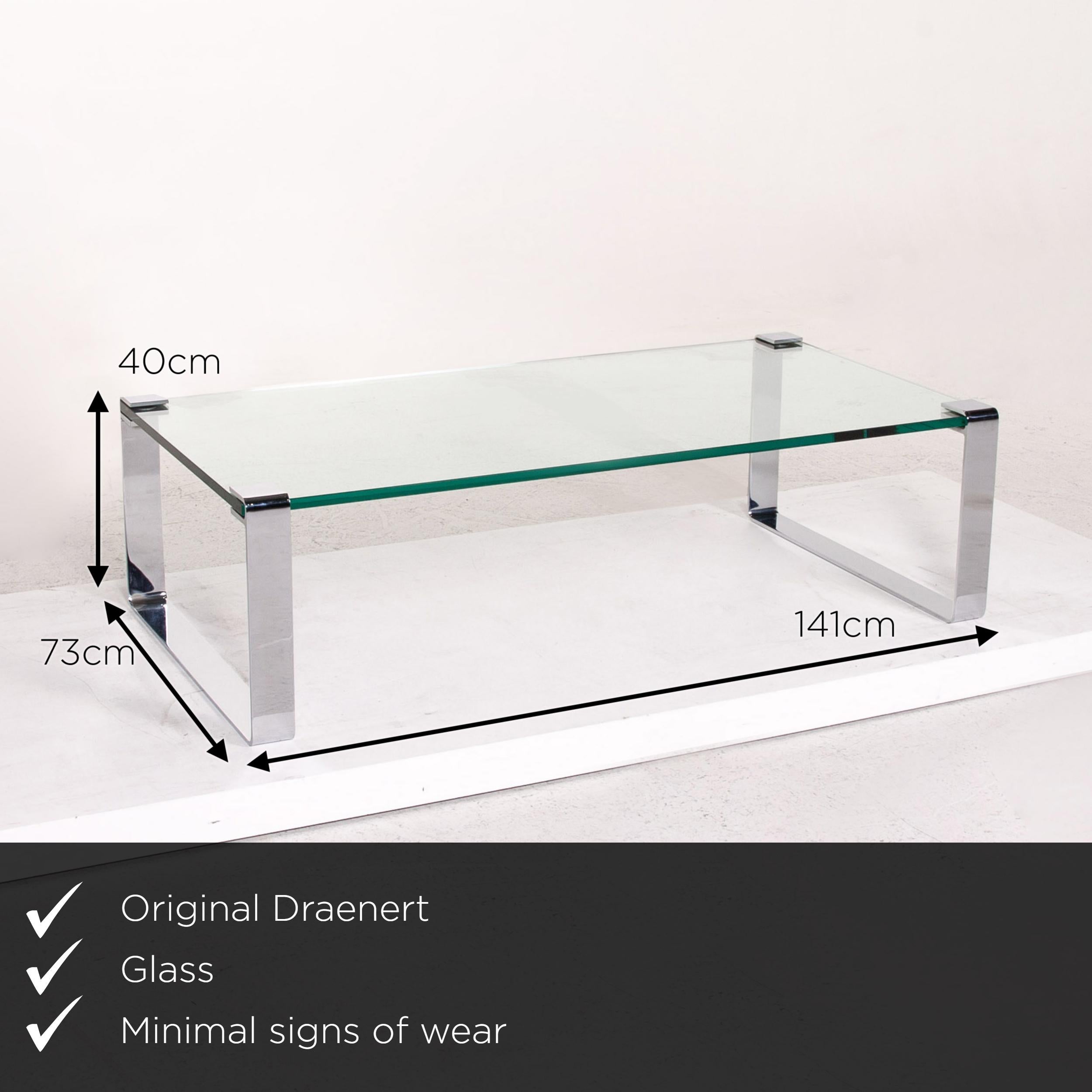 We present to you a Draenert glass coffee table metal table.

 

 Product measurements in centimeters:
 

 Depth 73
Width 141
Height 40.




     