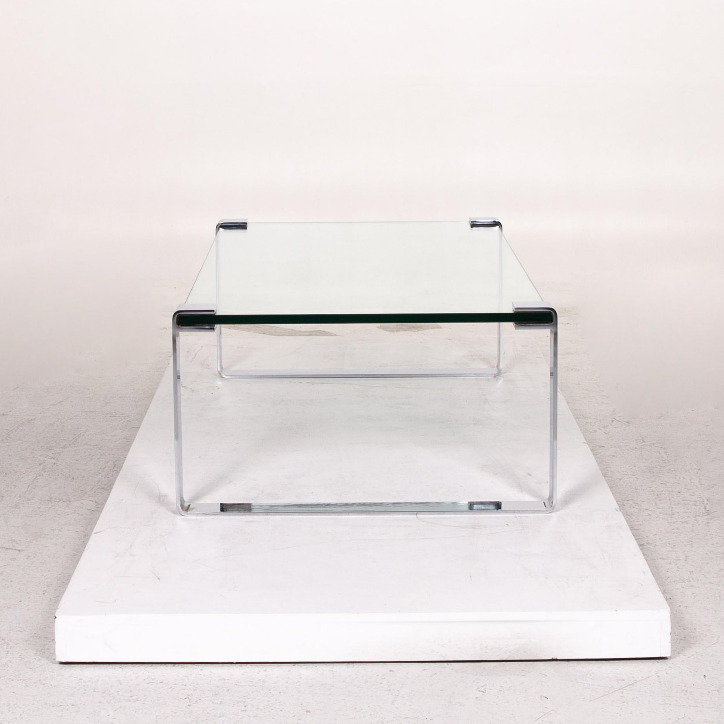 Draenert Glass Coffee Table Metal Table For Sale 1