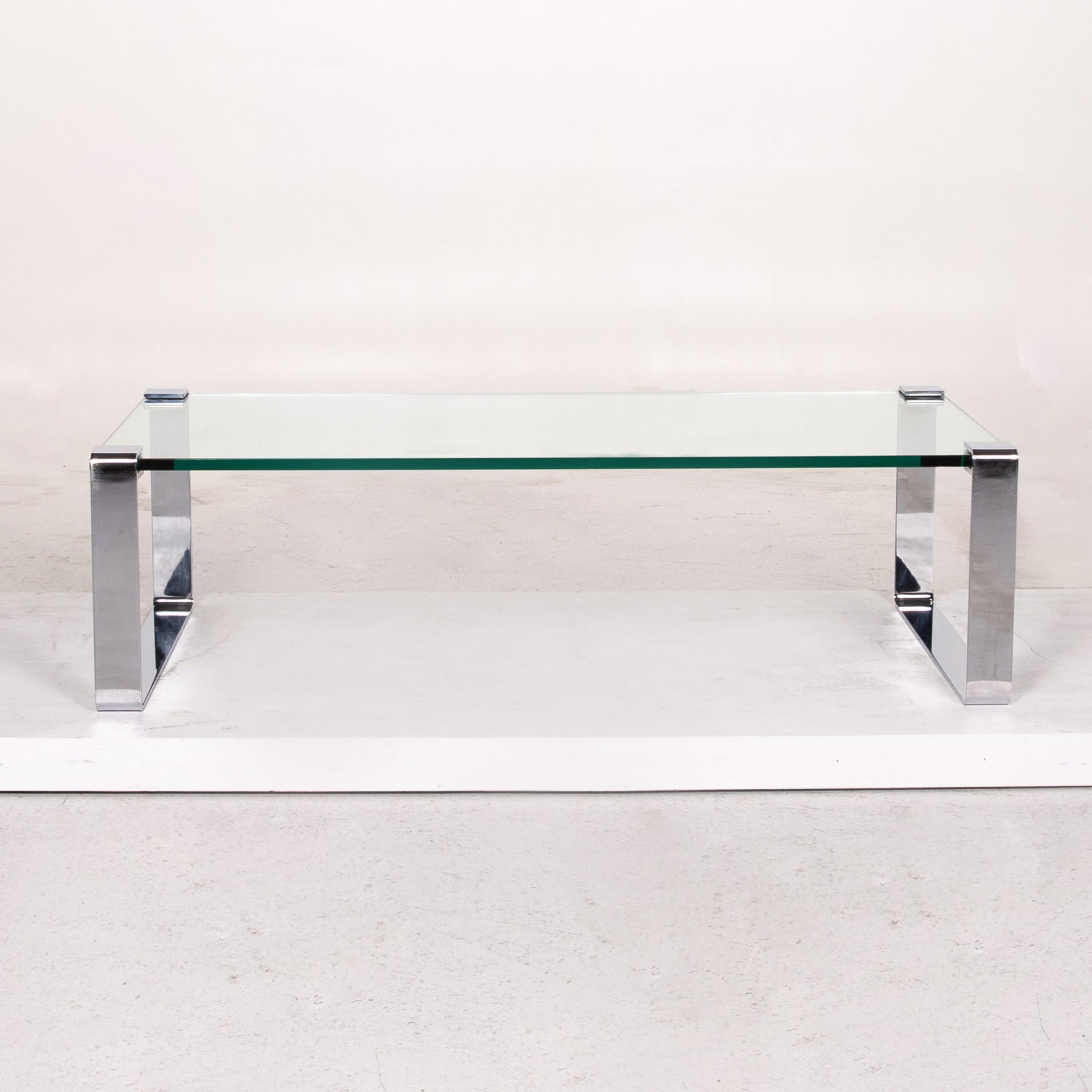 Draenert Glass Coffee Table Metal Table For Sale 2