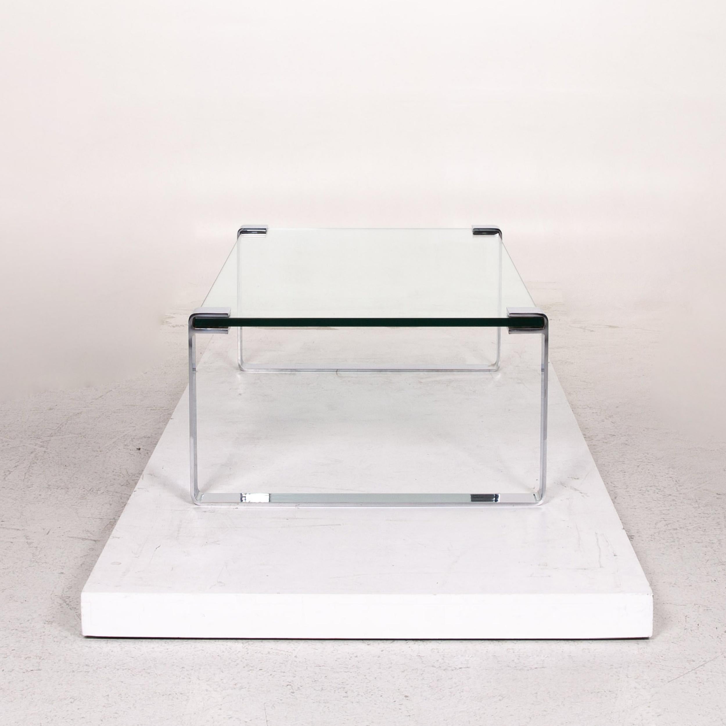 Draenert Glass Coffee Table Metal Table For Sale 3