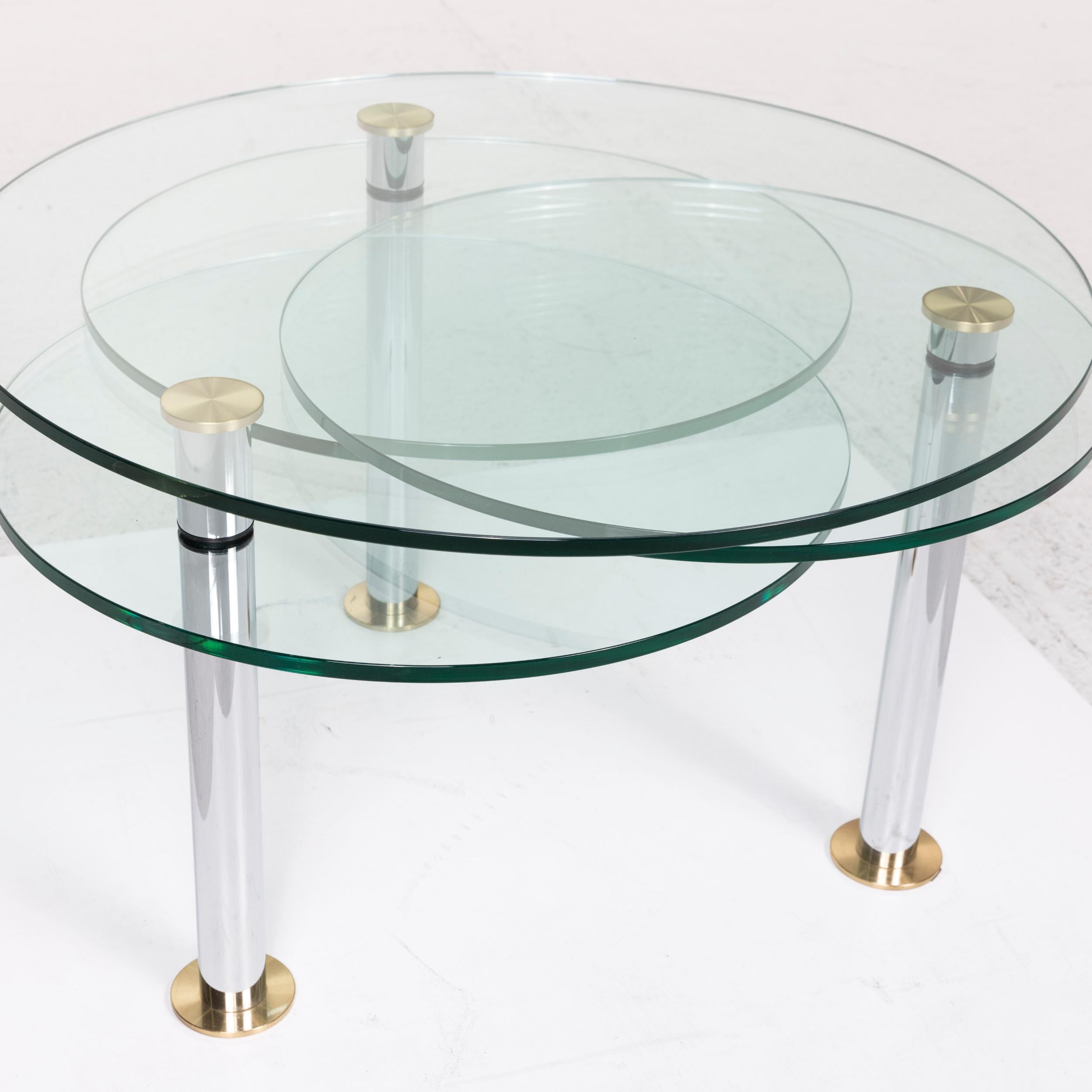 Modern Draenert Glass Coffee Table Round Table Function Flexible For Sale