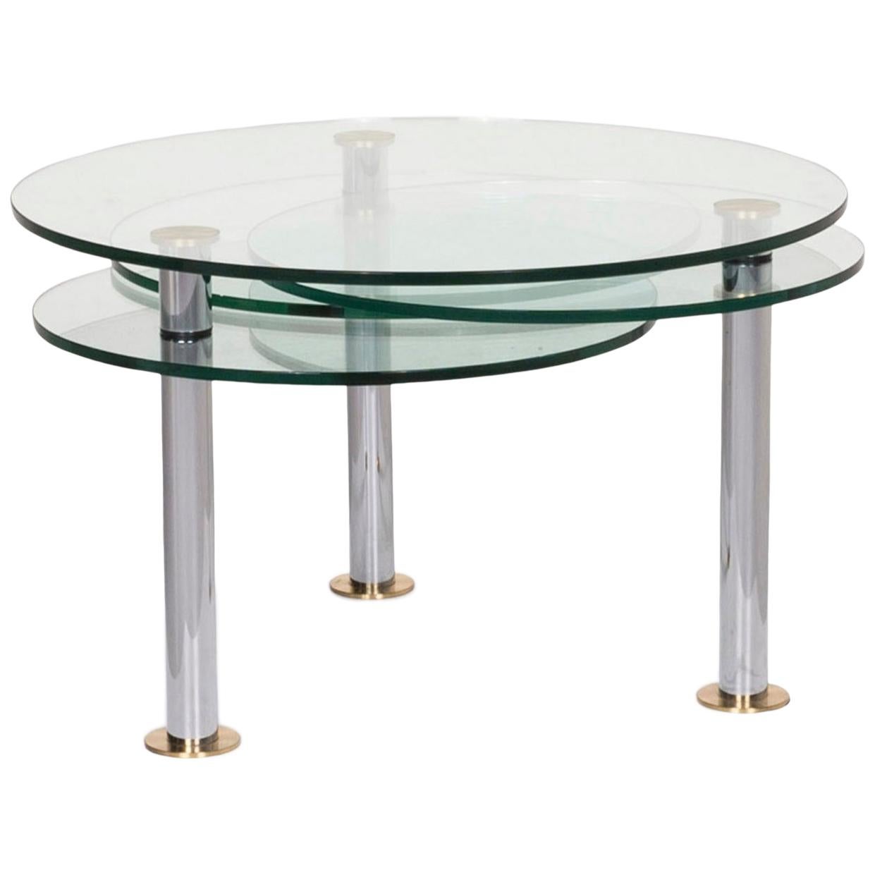Draenert Glass Coffee Table Round Table Function Flexible For Sale