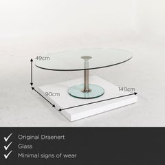Draenert Glass Coffee Table Silver