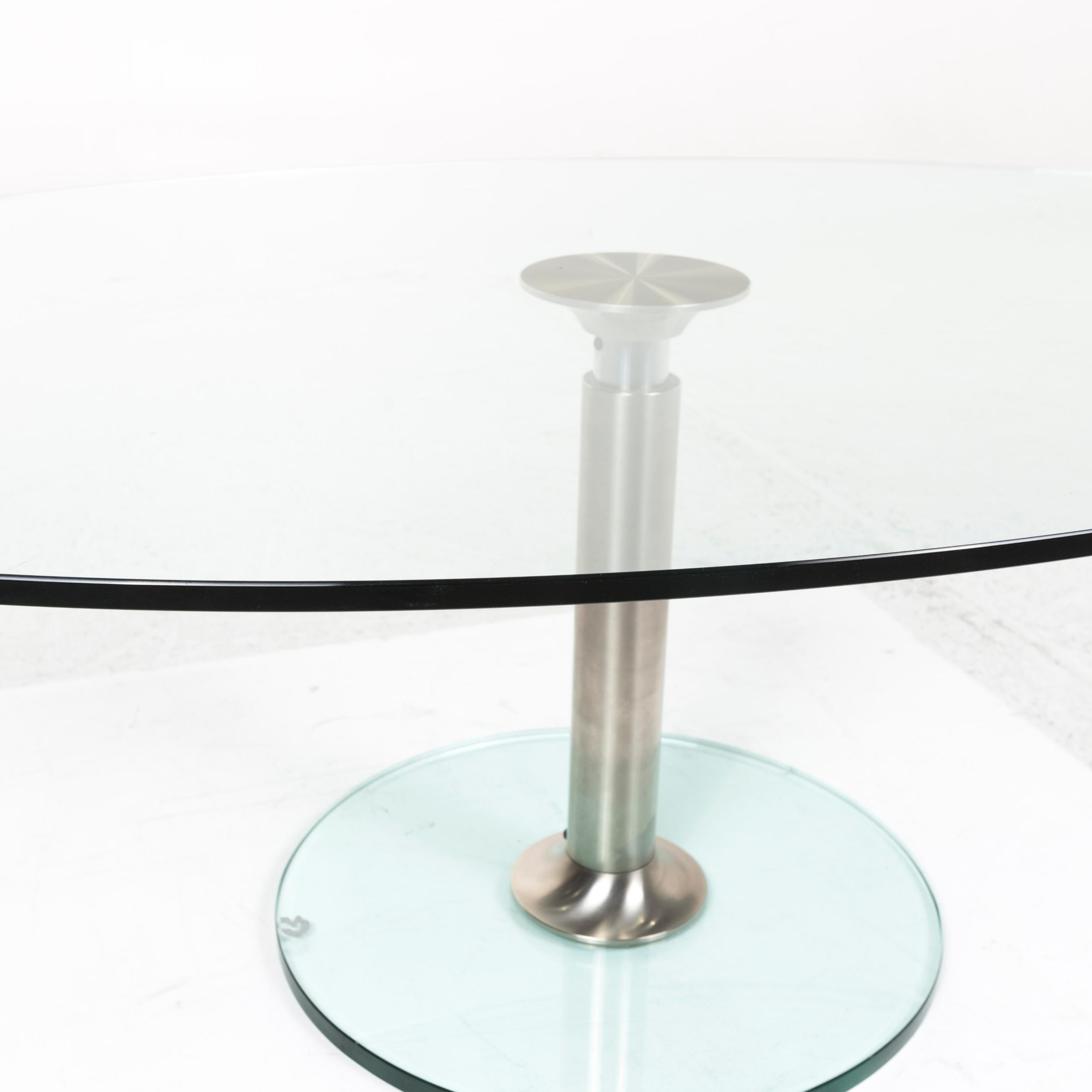 Modern Draenert Glass Coffee Table Silver For Sale