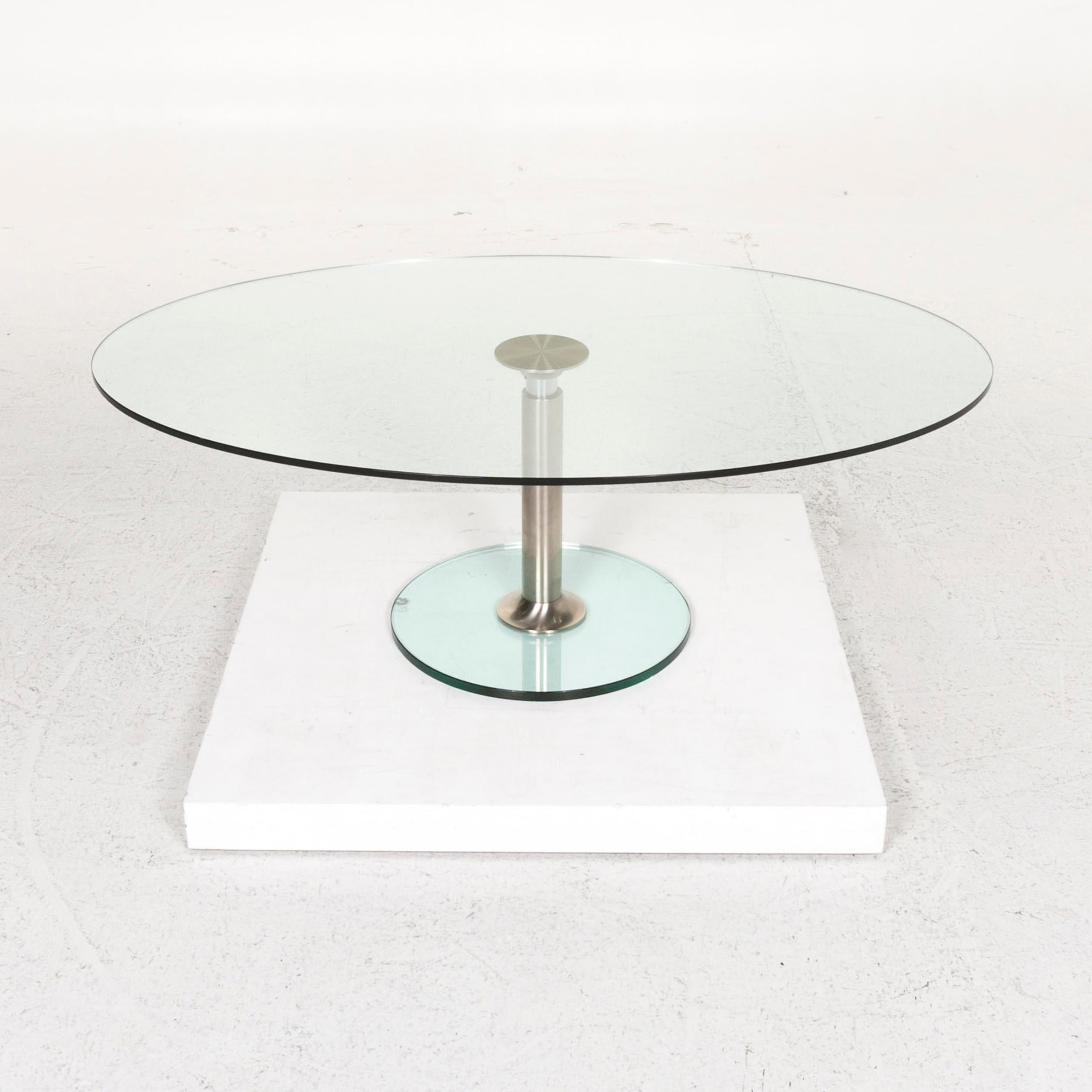 Draenert Glass Coffee Table Silver For Sale 1