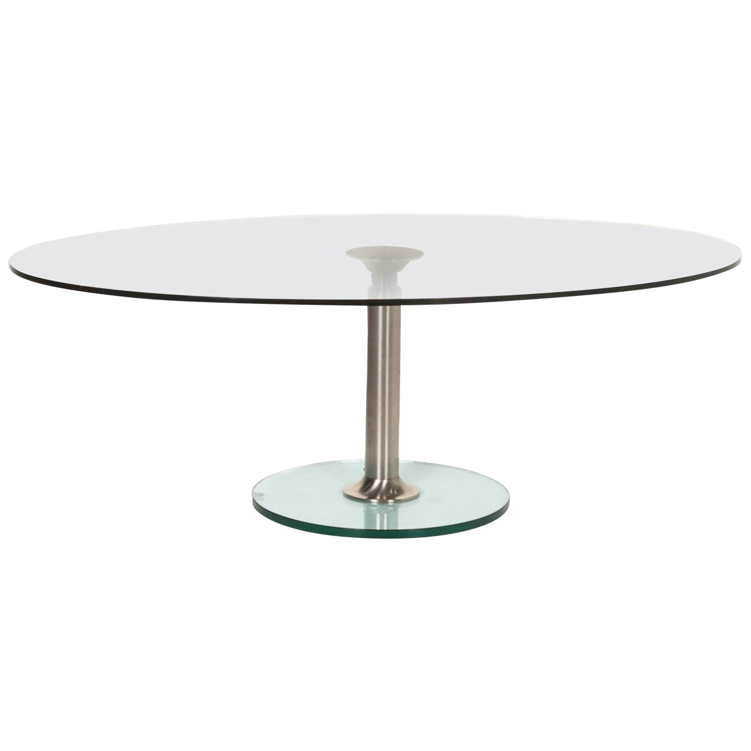 Draenert Glass Coffee Table Silver For Sale