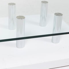 Draenert Glass Coffee Table Silver Table