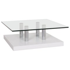 Draenert Glass Coffee Table Silver Table