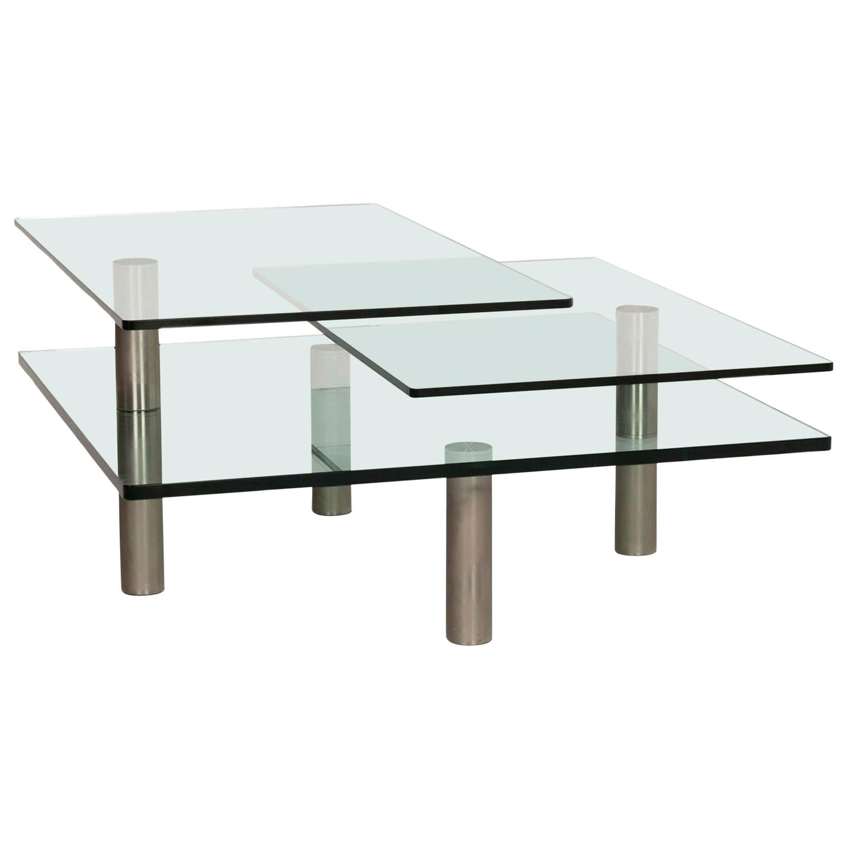 Draenert Imperial Glass Coffee Table Function Table For Sale
