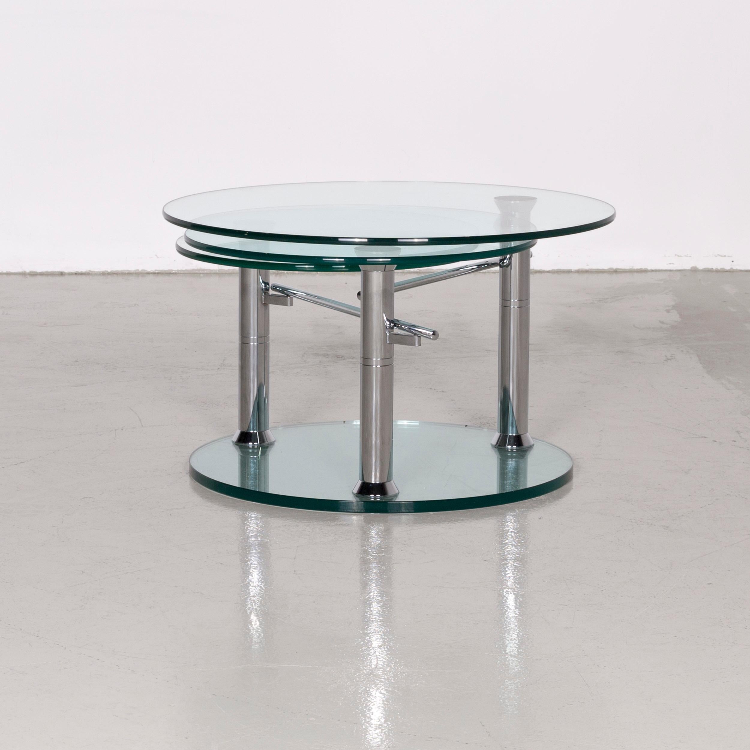 Draenert Intermezzo 1132 designer coffee table glass by Georg Appeltshaus.