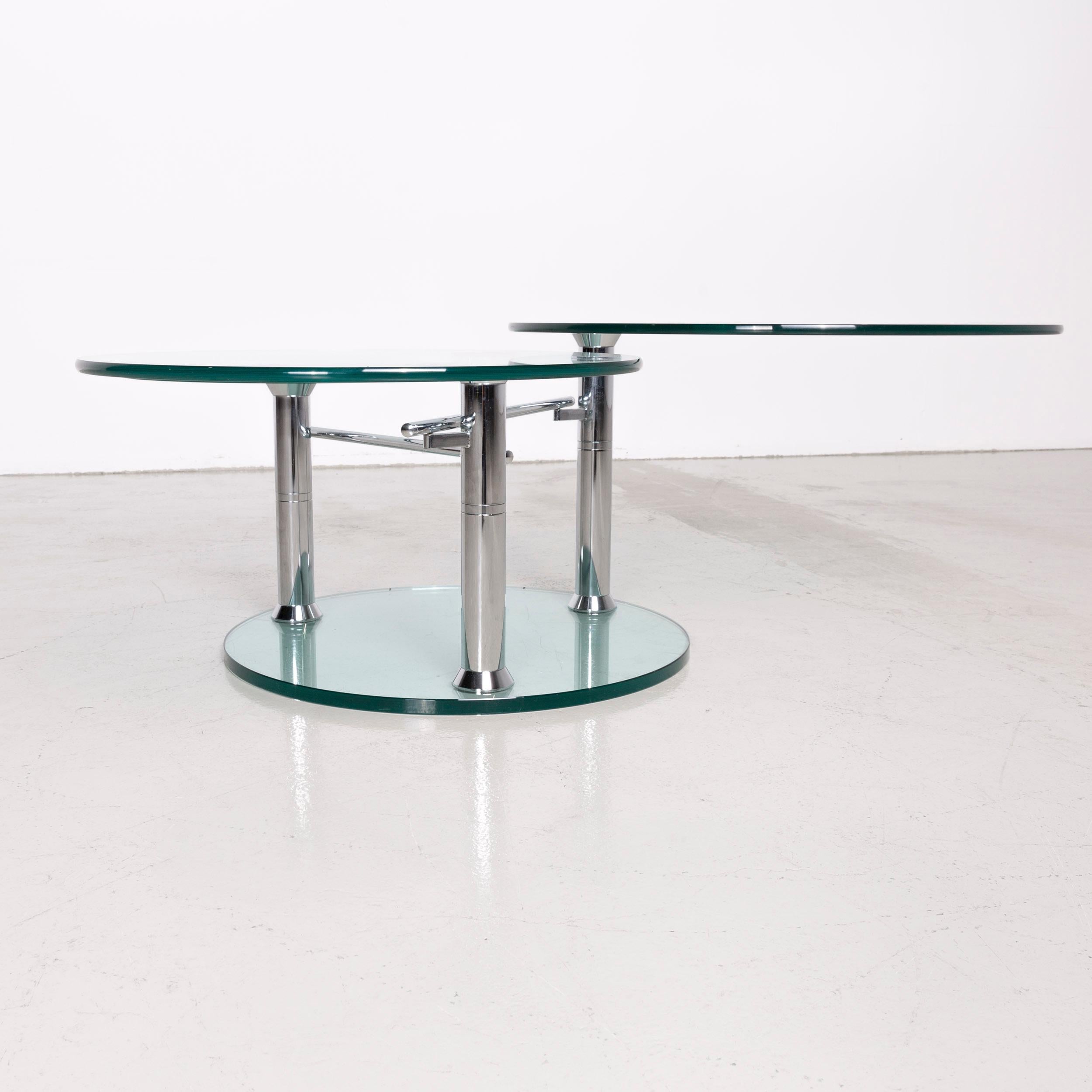Contemporary Draenert Intermezzo 1132 Designer Coffee Table Glass by Georg Appeltshaus For Sale