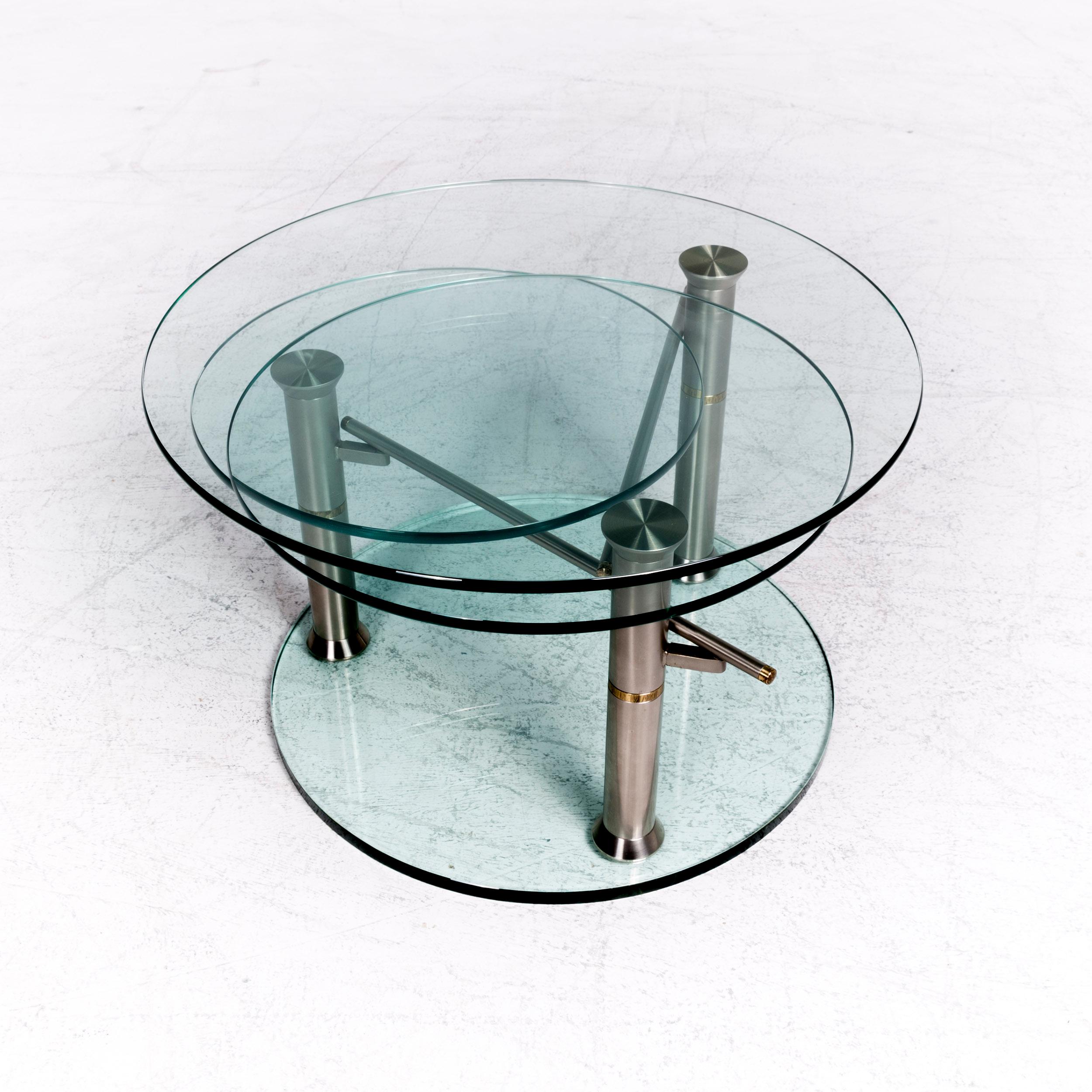 Draenert Intermezzo 1132 Designer Glass Table Silver by Georg Appeltshauser 3