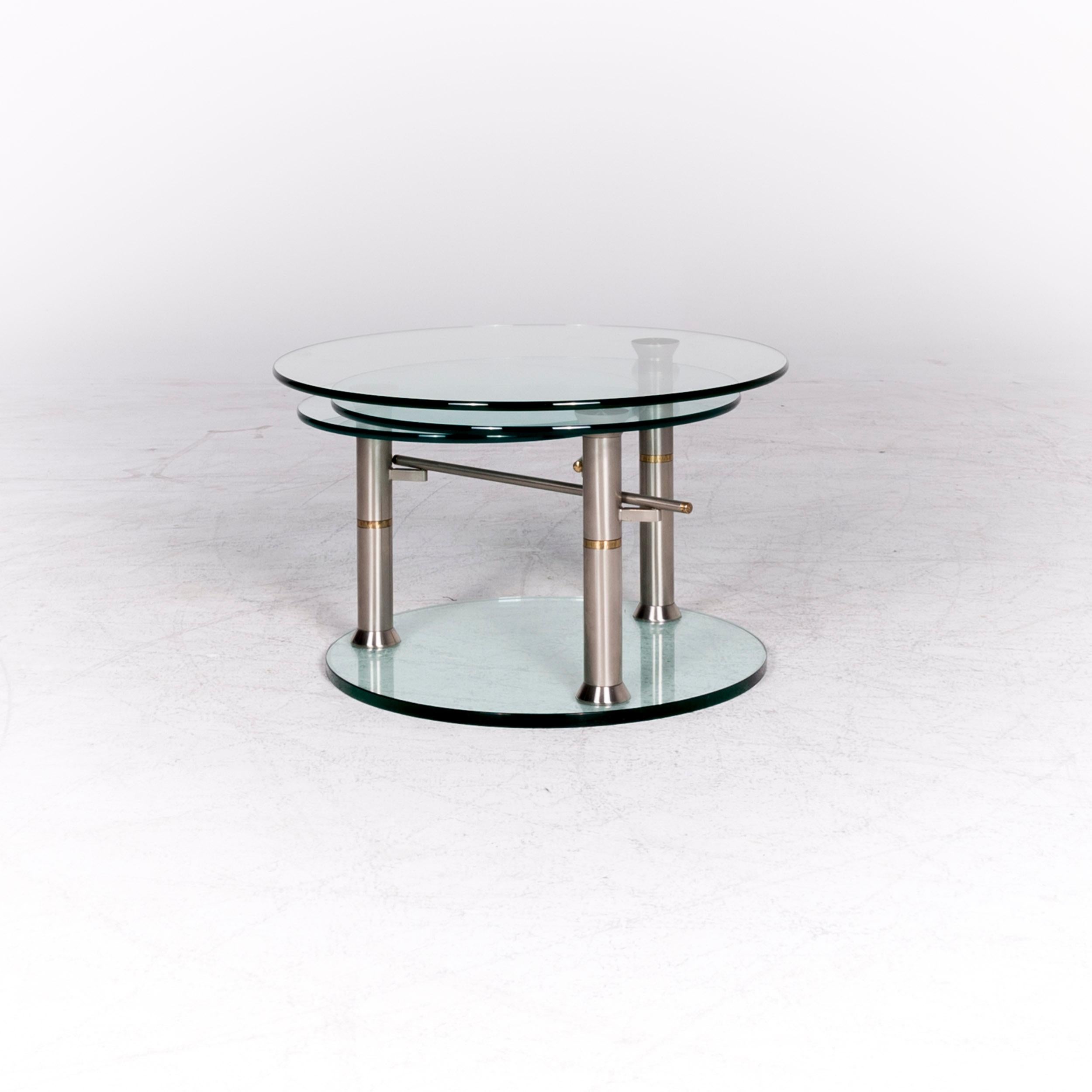 Draenert Intermezzo 1132 Designer Glass Table Silver by Georg Appeltshauser 4