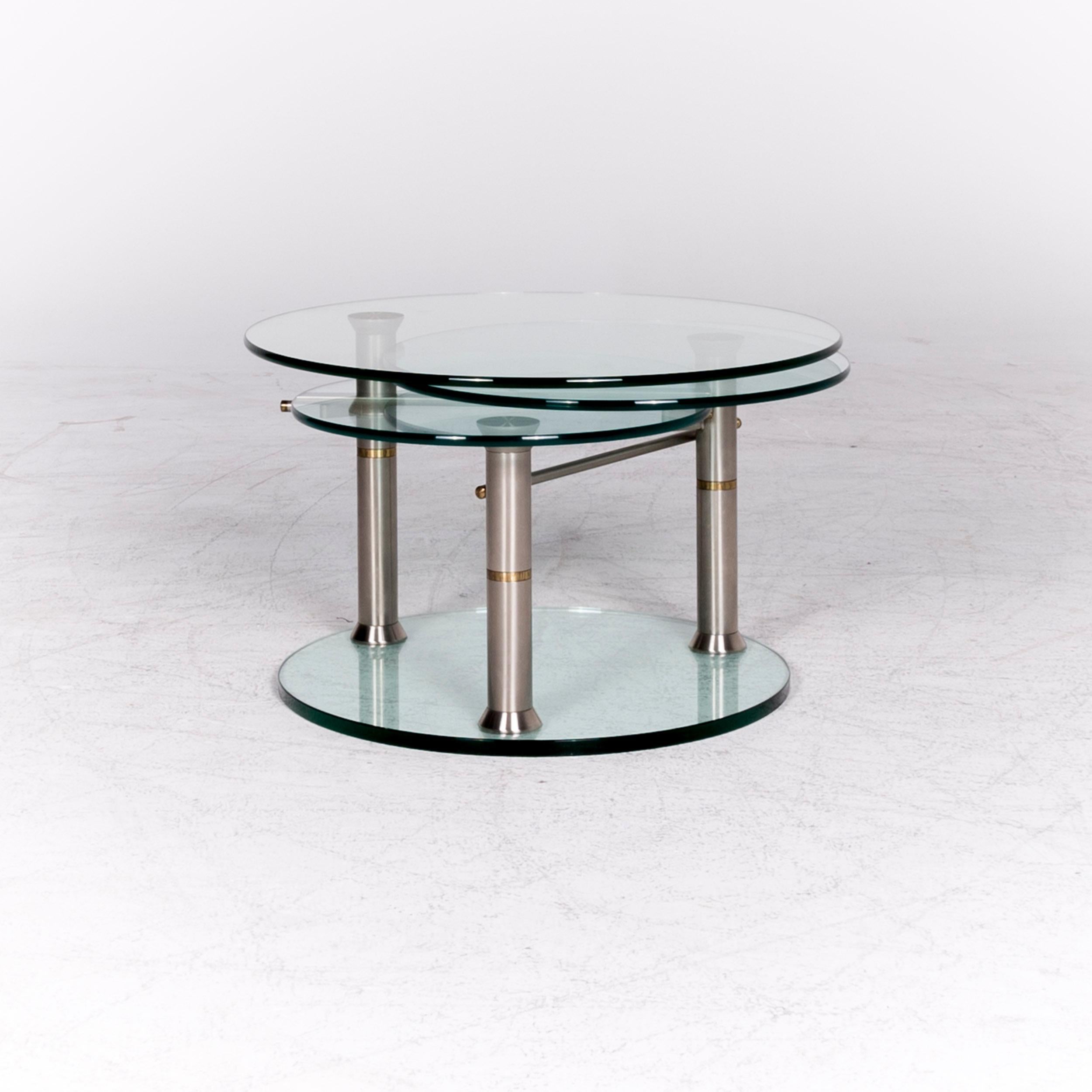 Draenert Intermezzo 1132 Designer Glass Table Silver by Georg Appeltshauser 5