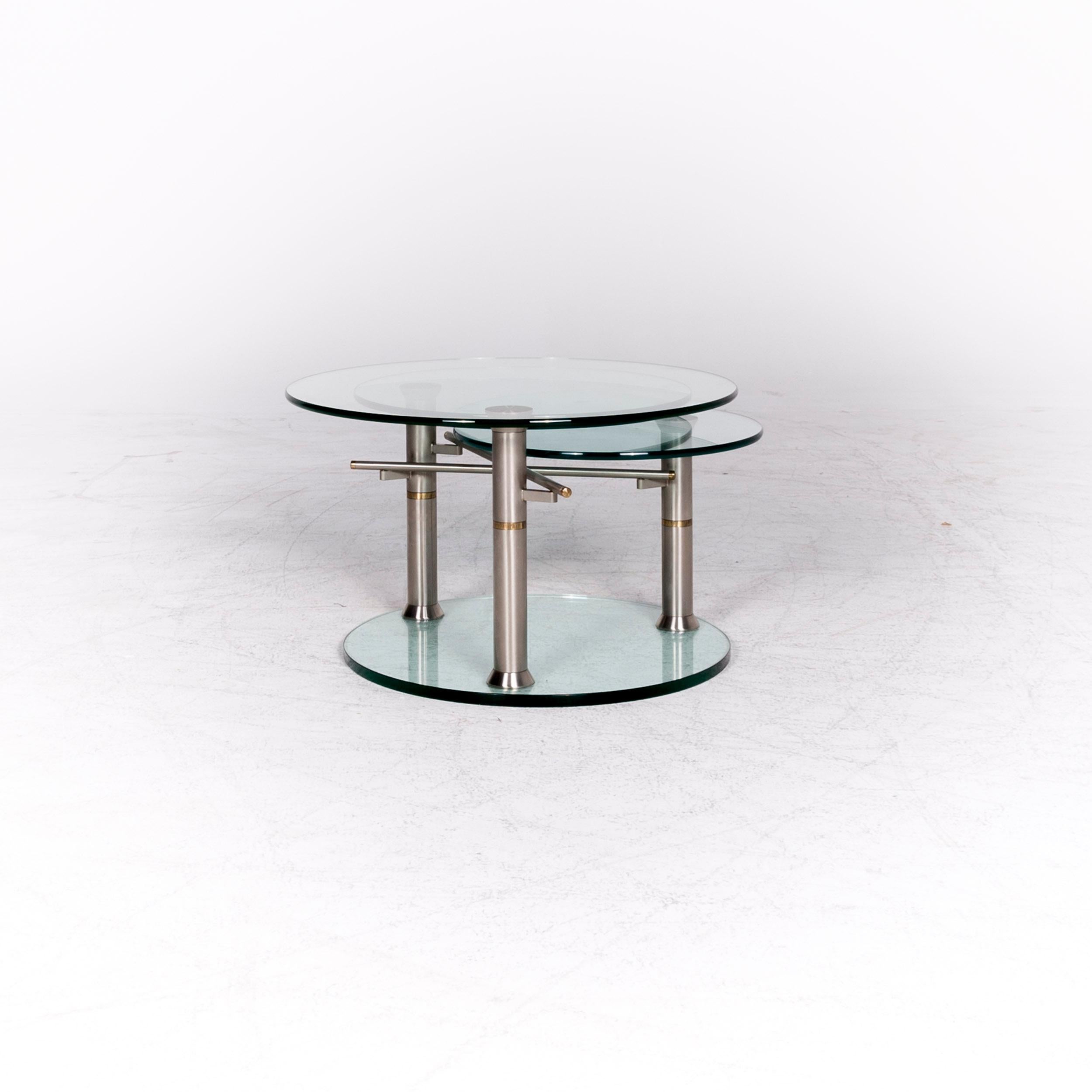 Draenert Intermezzo 1132 Designer Glass Table Silver by Georg Appeltshauser 6