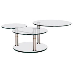 Draenert Intermezzo 1132 Designer Glass Table Silver by Georg Appeltshauser