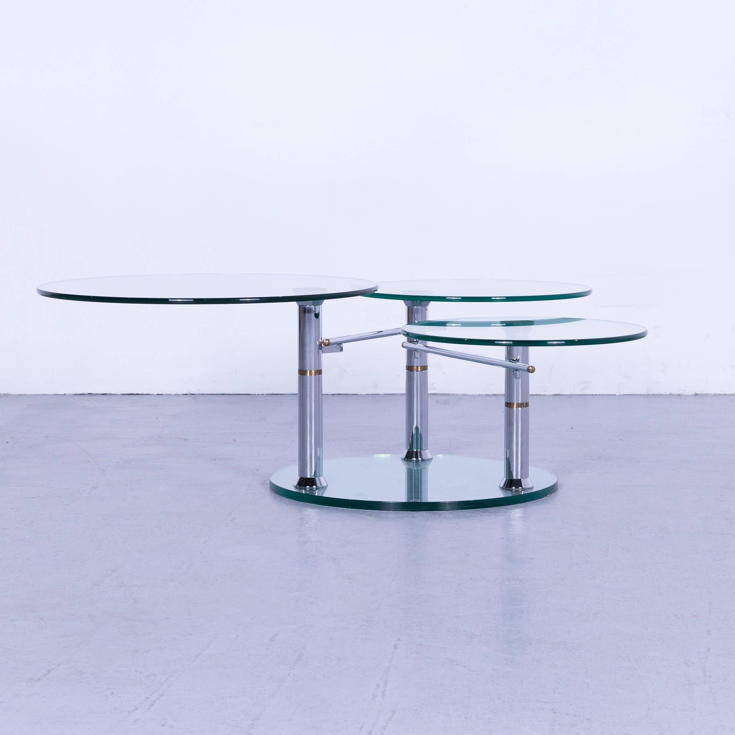 German Draenert Intermezzo 1332 Designer Coffee Table Glass Series, Metamorphosen