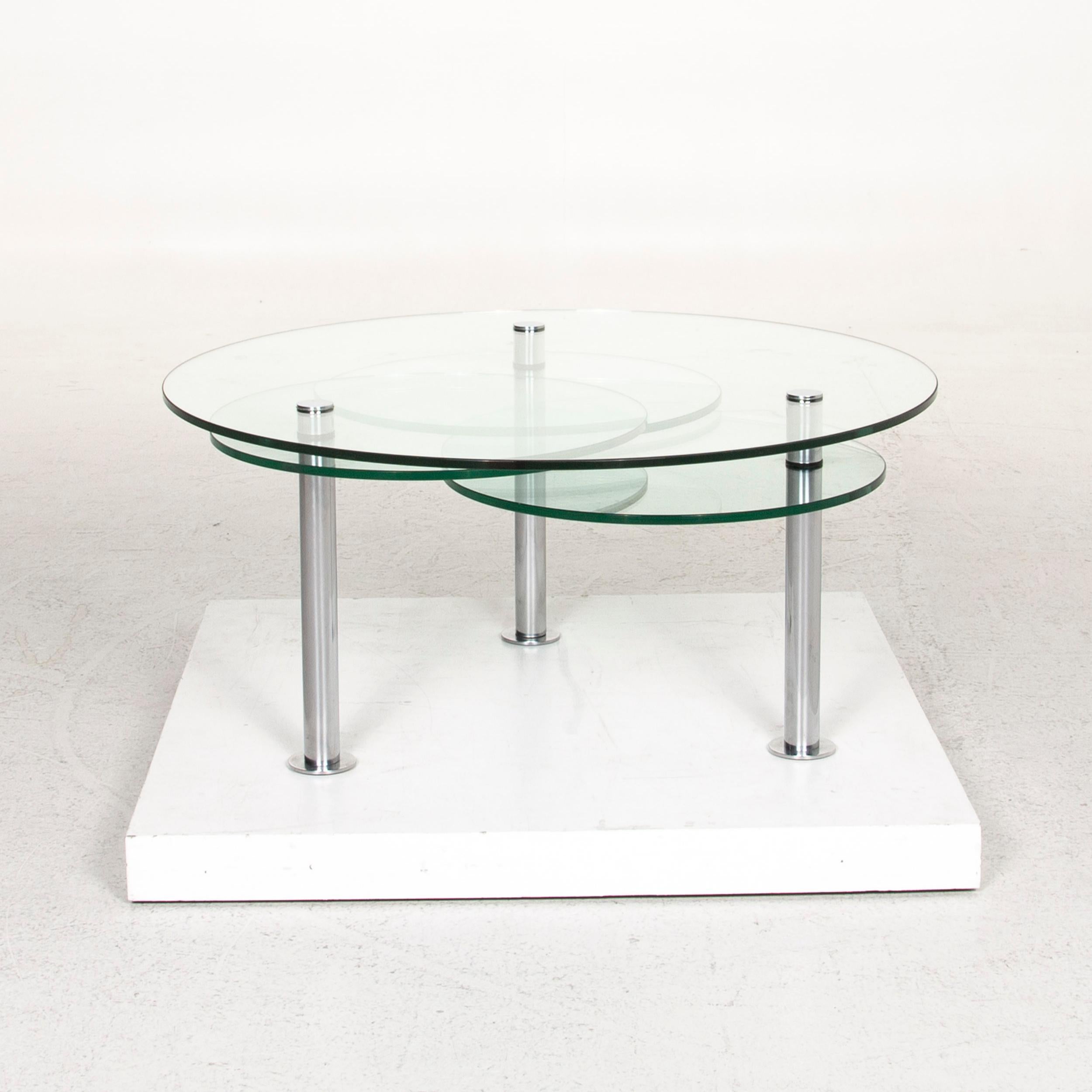 Draenert Intermezzo Glass Coffee Table Silver Variable Function Table 1
