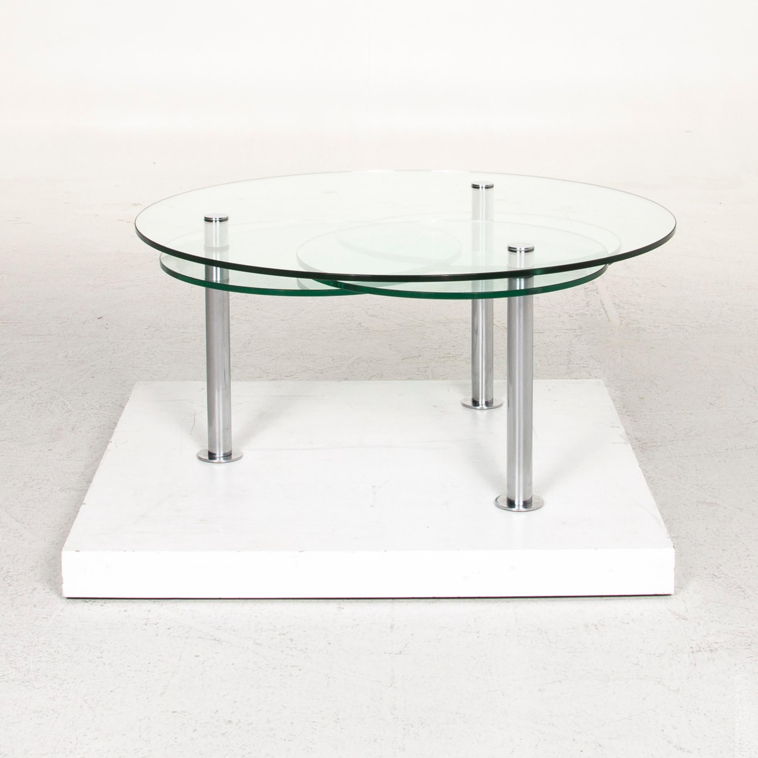 Draenert Intermezzo Glass Coffee Table Silver Variable Function Table 2