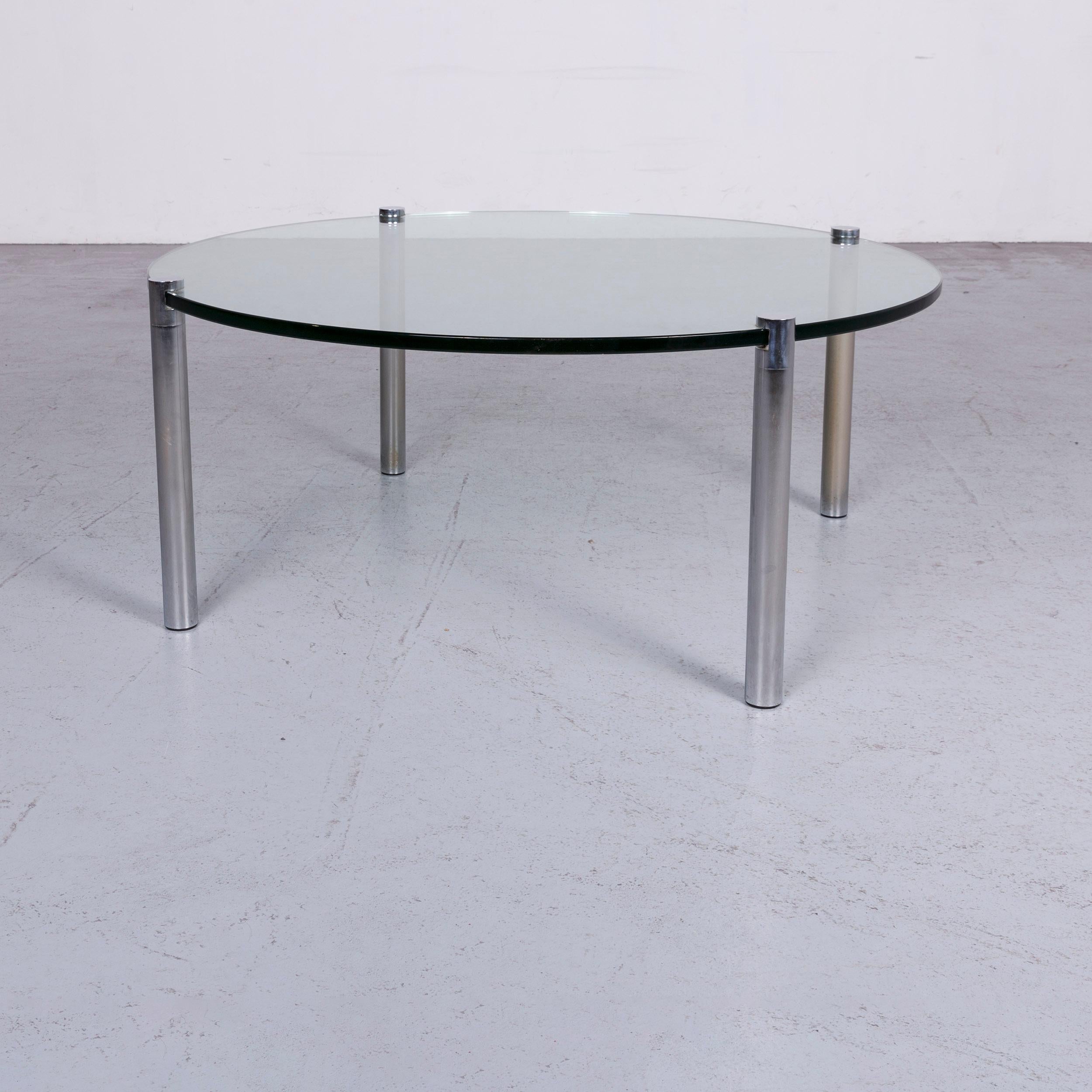 Draenert Klassik 1022 Designer Coffee Table Glass Chrome For Sale 1