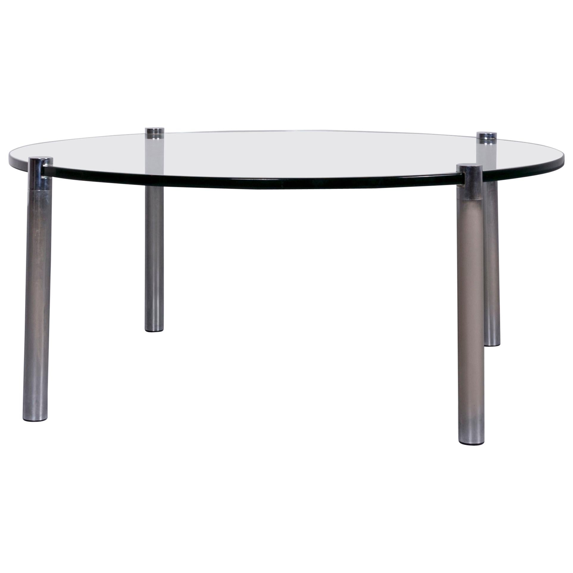 Draenert Klassik 1022 Designer Coffee Table Glass Chrome For Sale