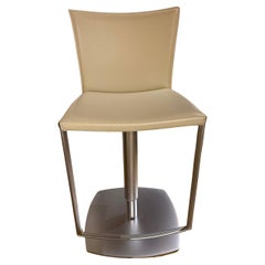 Draenert 'Nobile' Height Adjusting Stool in Cream Core Leather