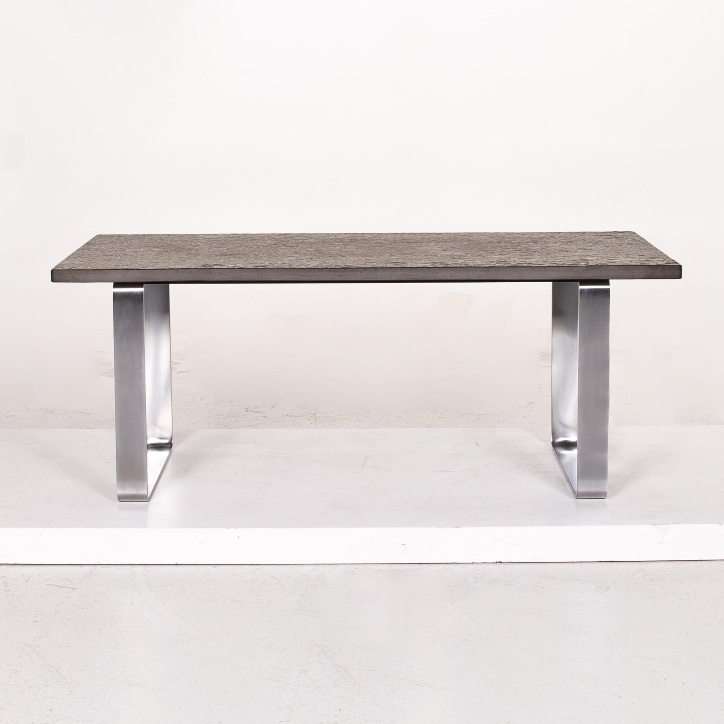 Draenert Primus Slate Coffee Table Dark Brown Anthracite Table In Excellent Condition For Sale In Cologne, DE