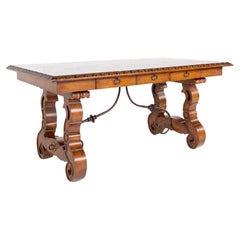 Contemporary Patchwork and Iron Writing Desk