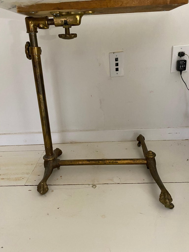 Drafting Table Base with Marble Top For Sale at 1stDibs