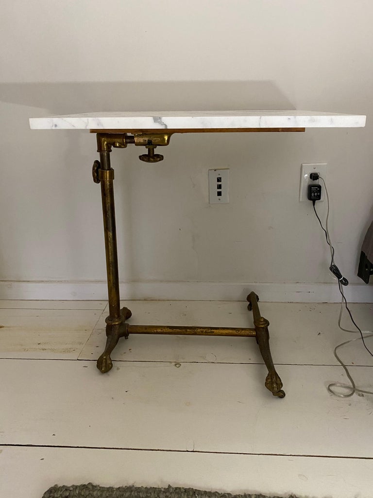 Drafting Table Base with Marble Top For Sale 4