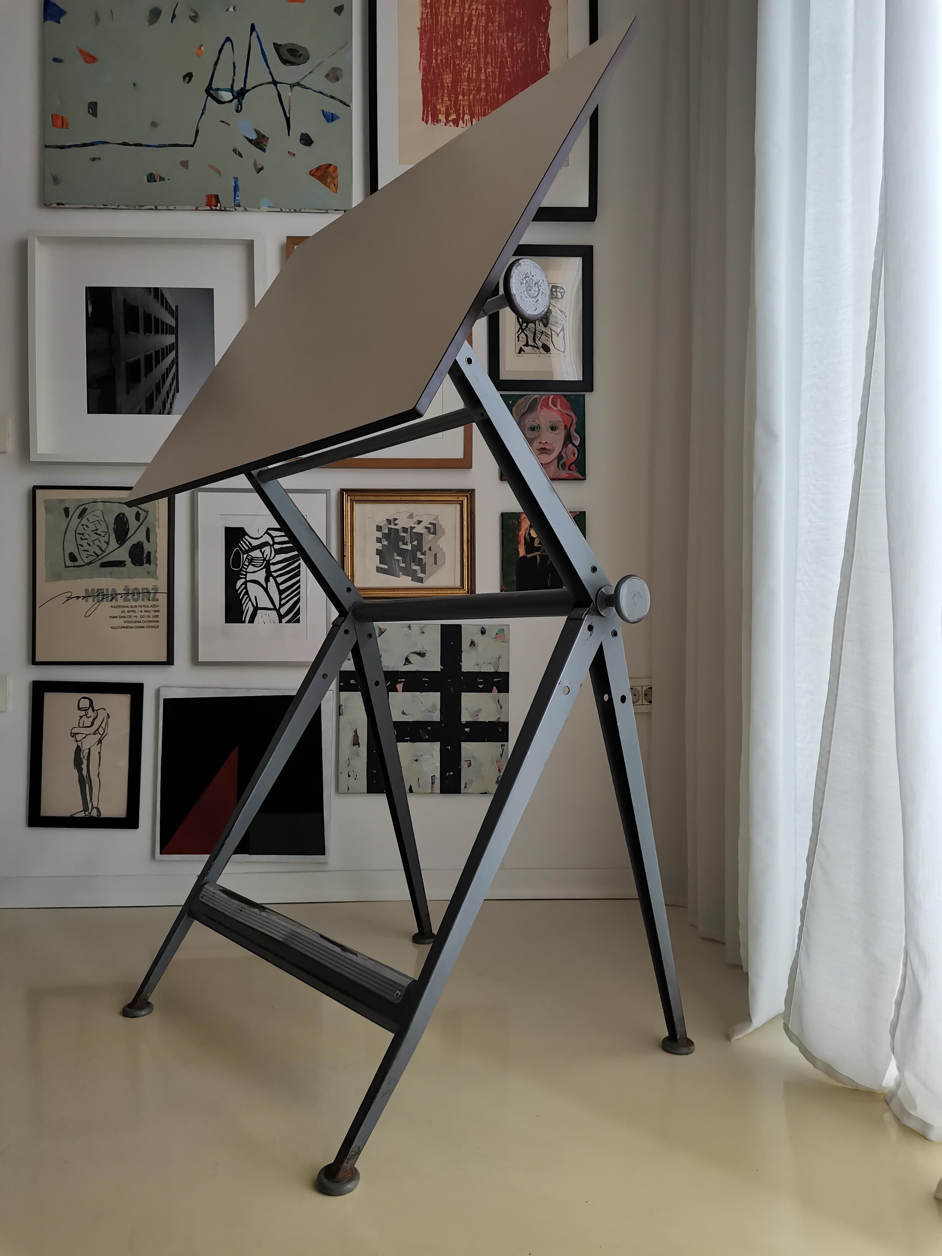 Metal Drafting Table by Kramer & Rietweld 1960s