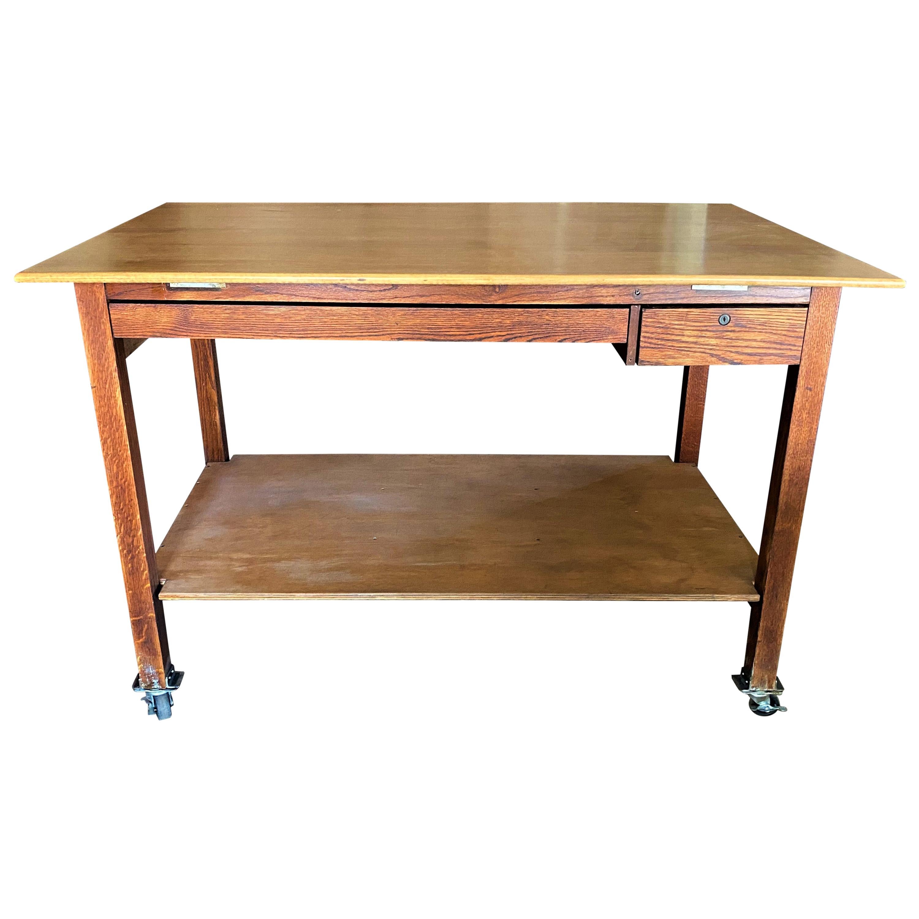 Drafting / Work Table on Casters