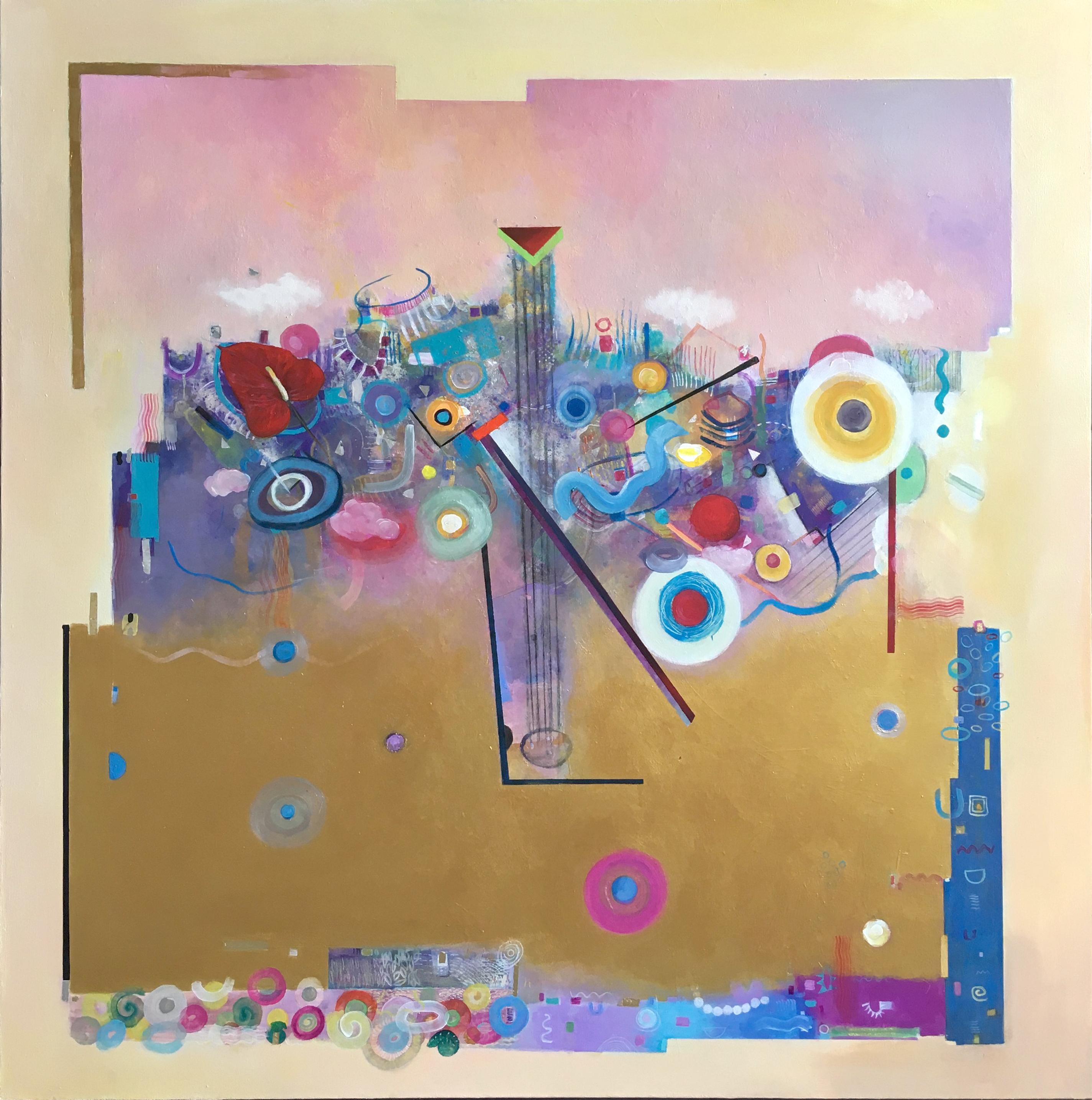 'Colorful Abstract Beautiful Day, ' by Dragana Milovic, Acrylic Painting