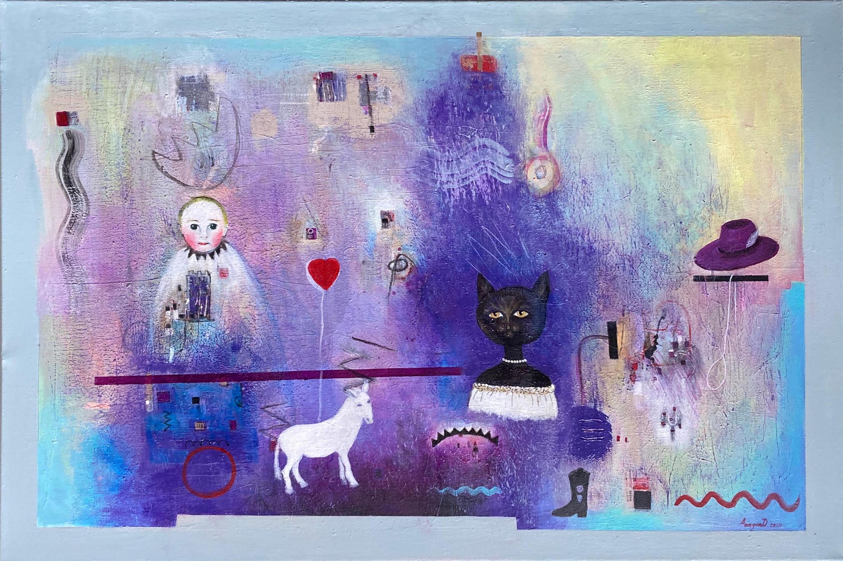« Lovely Memories » de Dragana Milovic, peinture à l'acrylique sur toile