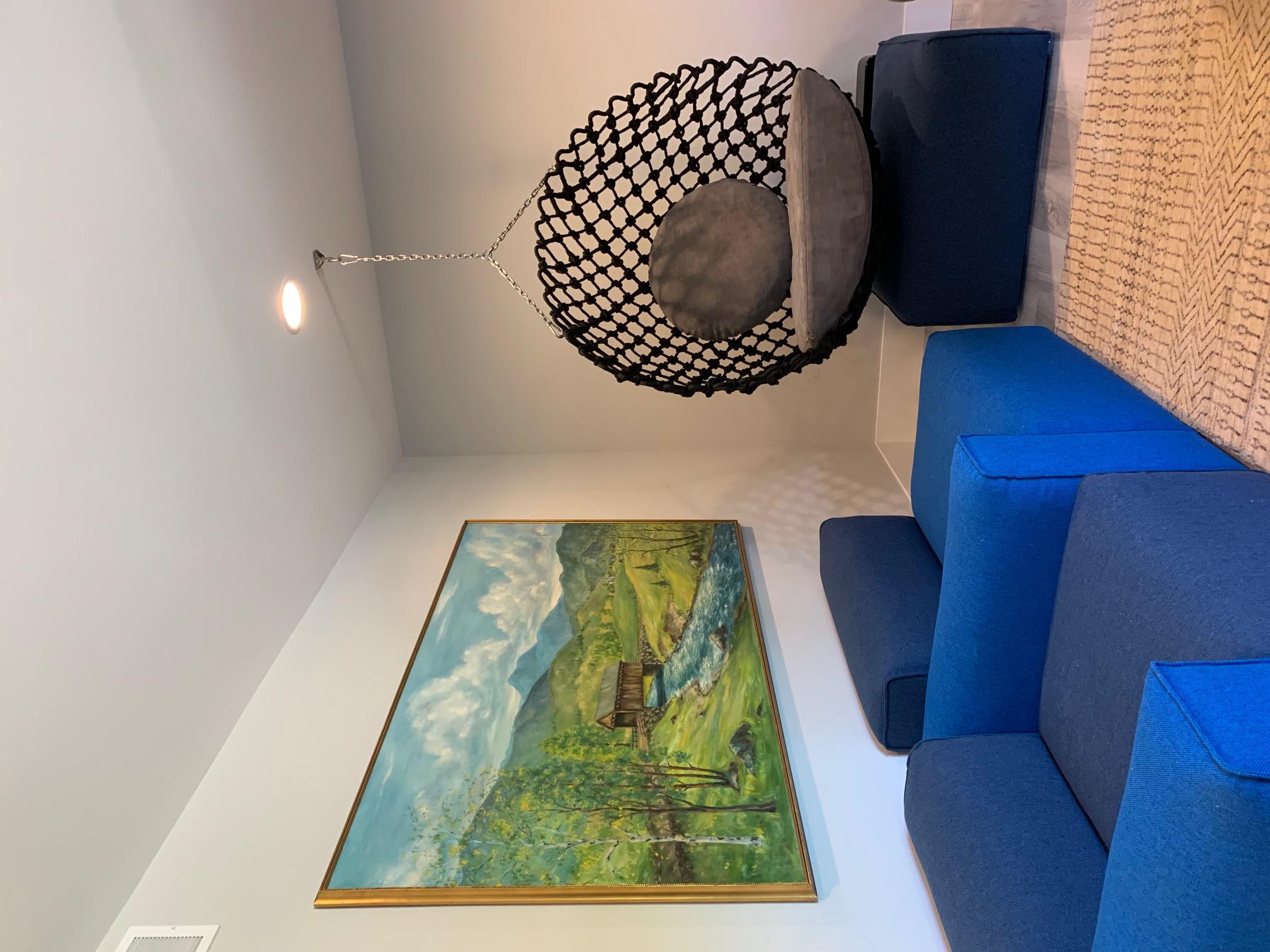 Philippin Fauteuils pivotants Dragnet noirs et gris de Kenneth Cobonpue en vente