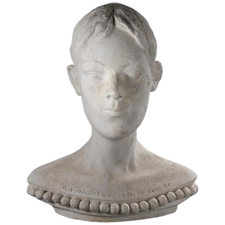 Dragoljub Milosevic Jacqueline, 1998 Proof In Patinated Plaster For Sale