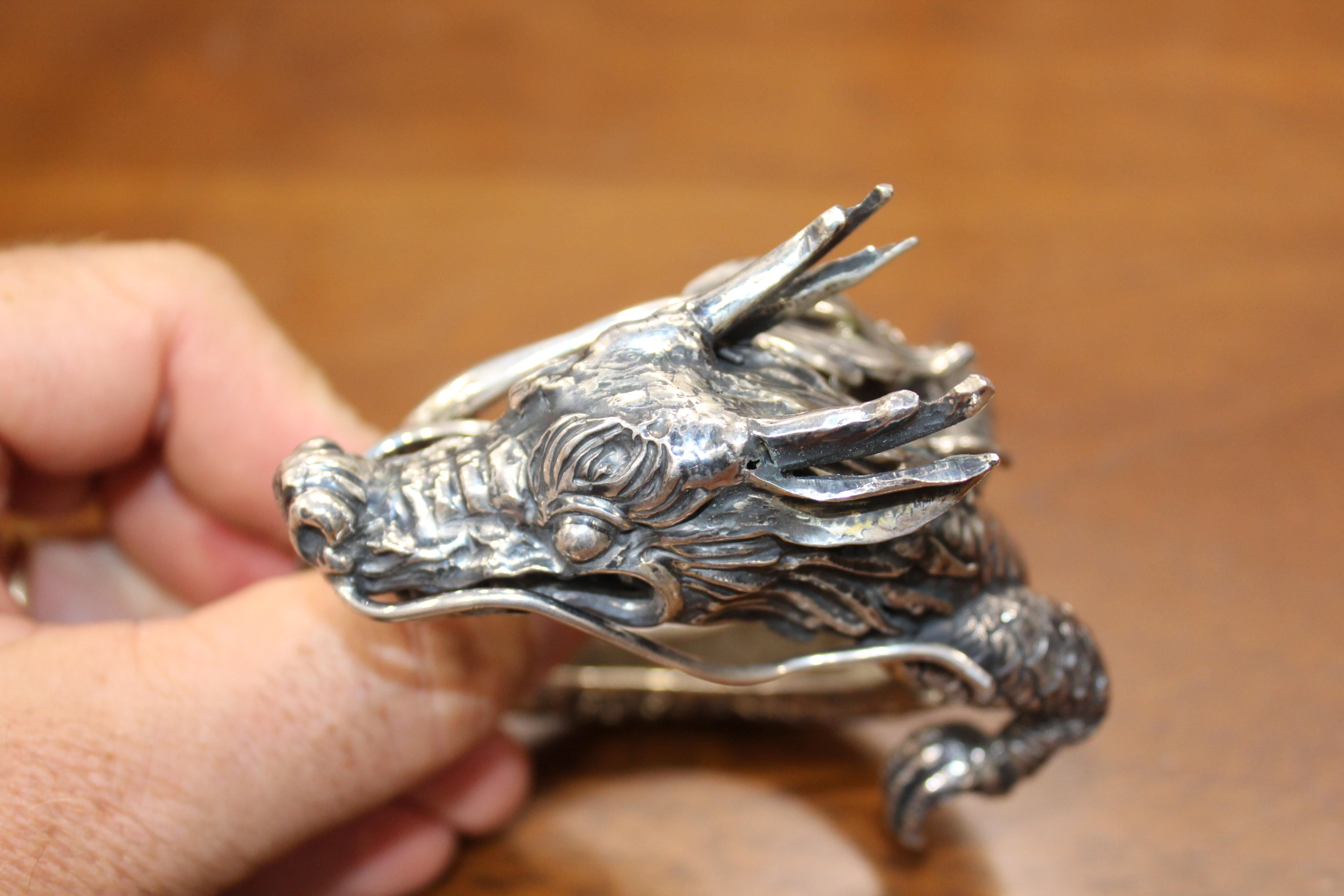 The “Dragon” bracelet is part of our jewelry collection. All our sterling silver pieces of jewelry are handmade: it means that none is like the other. As a matter of fact, our aim is to create unique products with a high artistic value. Indeed, all