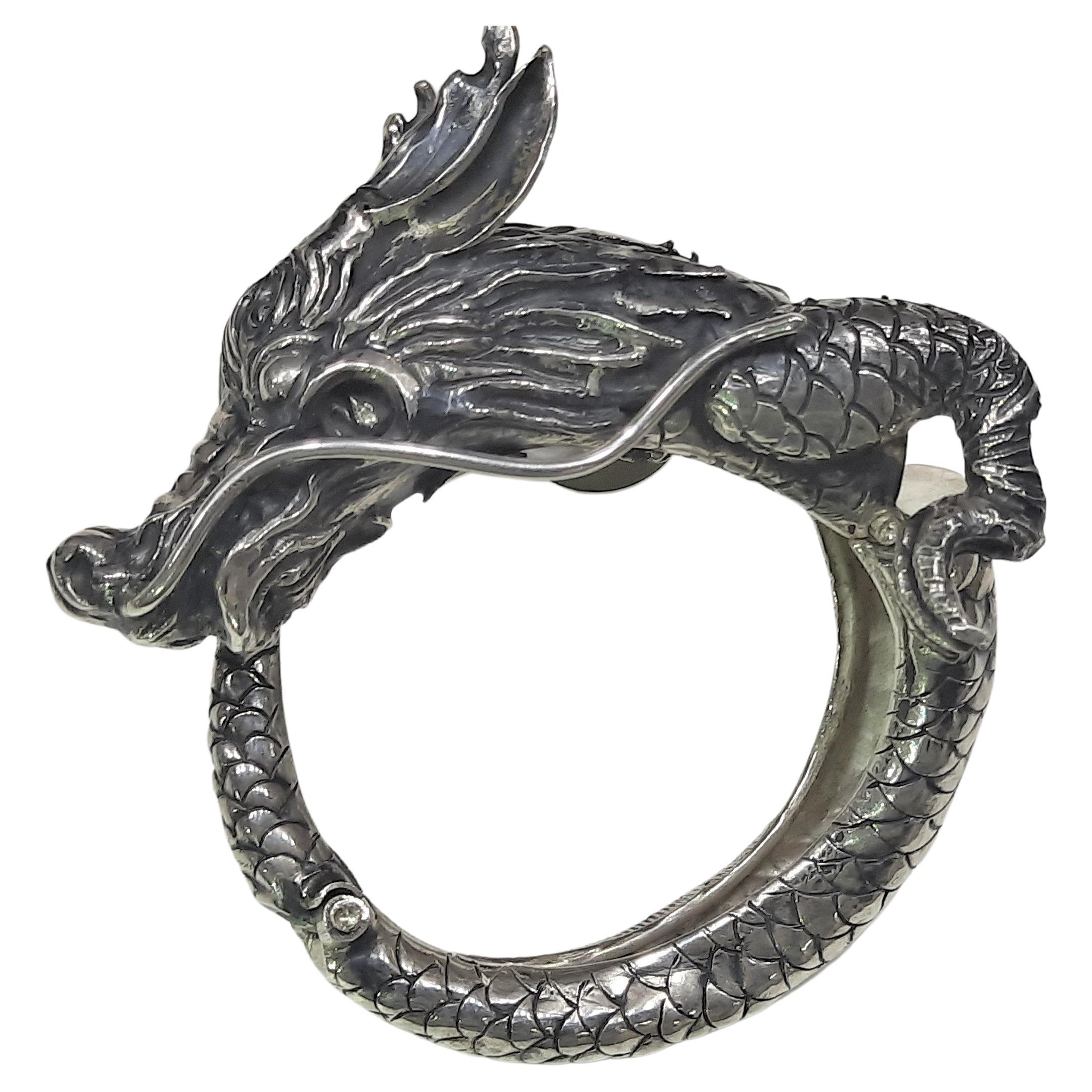 Bracelet dragon, argent sterling, fait à la main, Italie