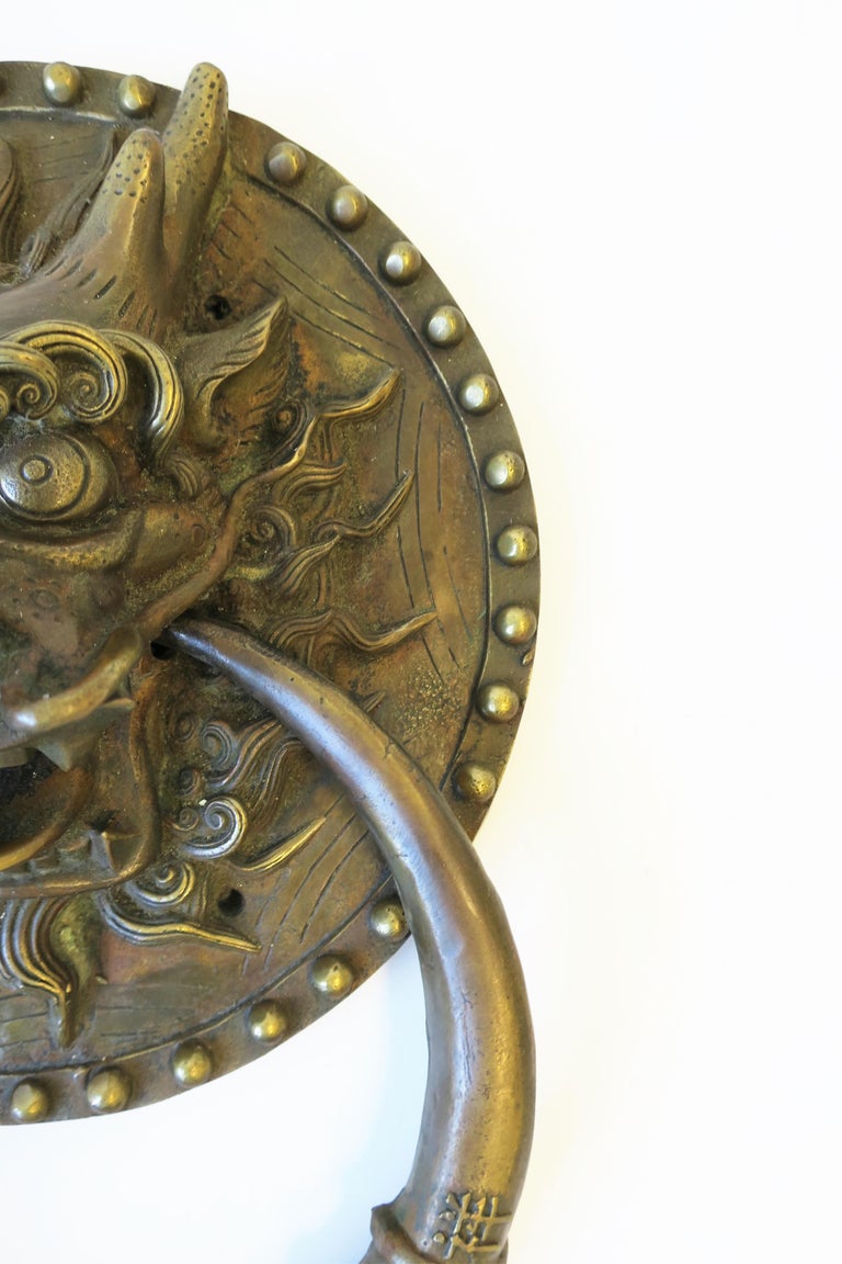 Dragon Brass Door Knocker, Large For Sale at 1stDibs chinese dragon