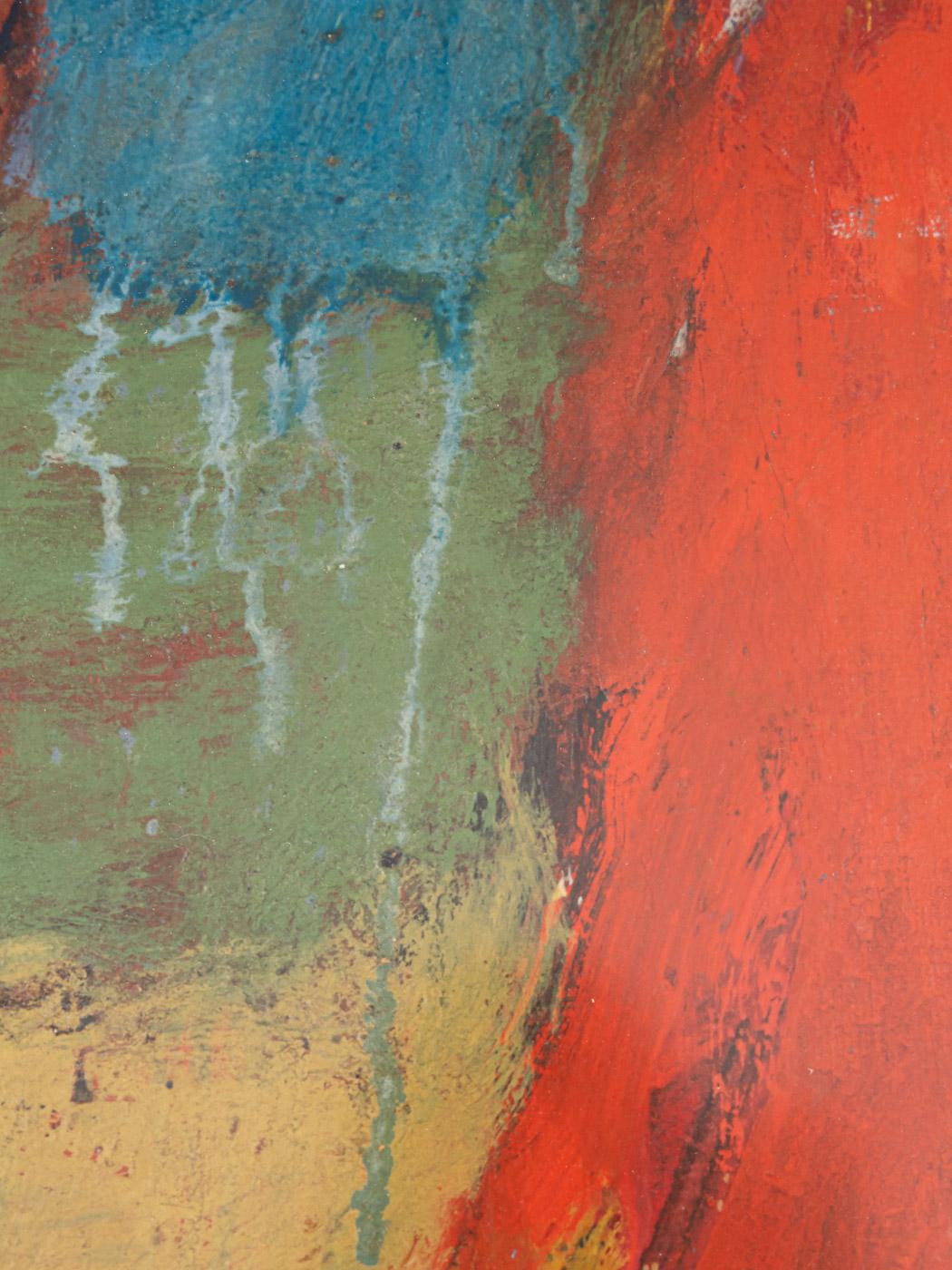 20th Century Dragon by Luc Delvauc, Painting, Acrylic on Paper For Sale
