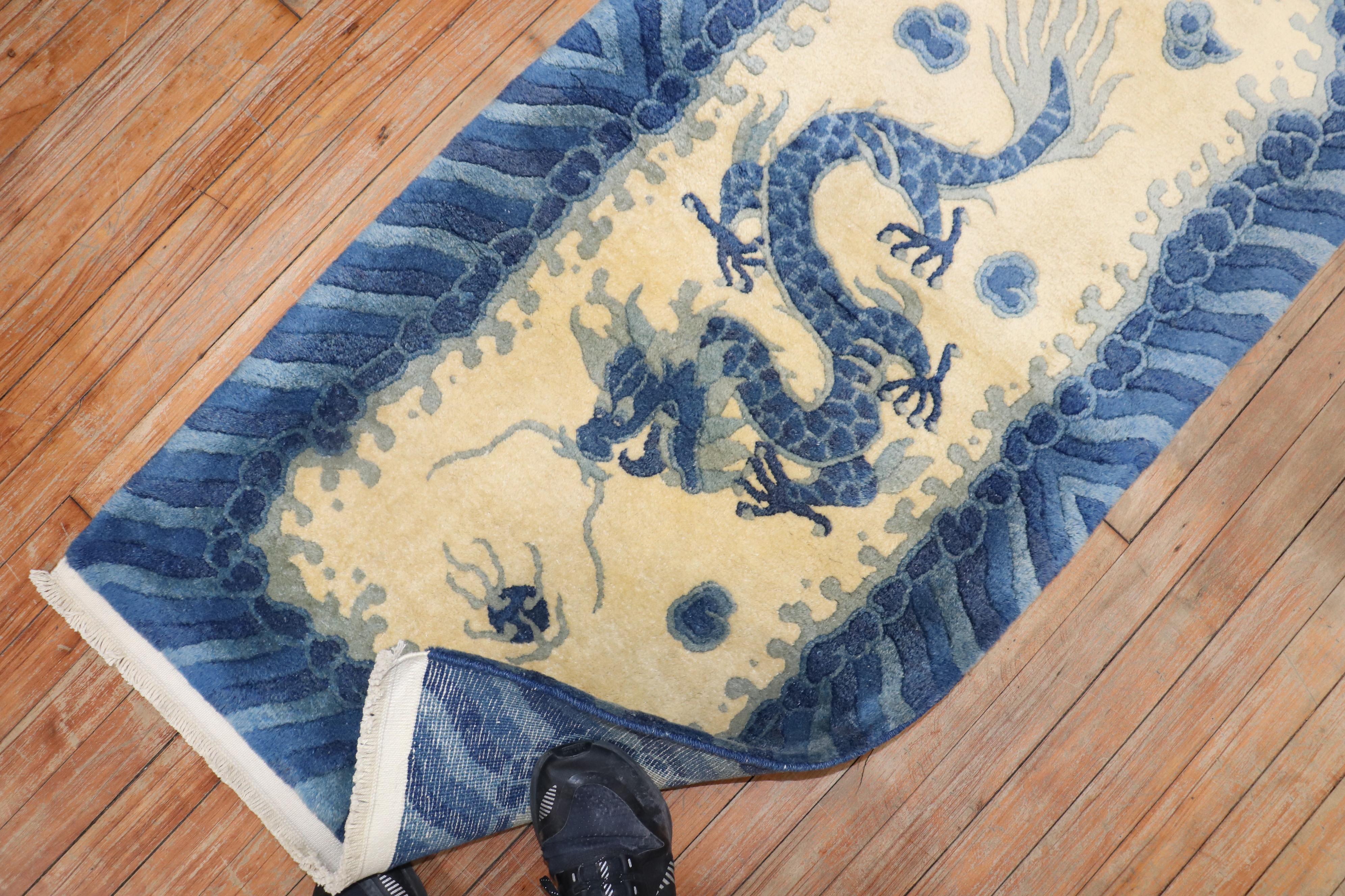 Expressionist Dragon Chinese Rug For Sale