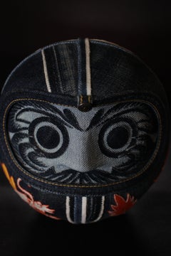 Dragon Hand Embroidery Denim Daruma