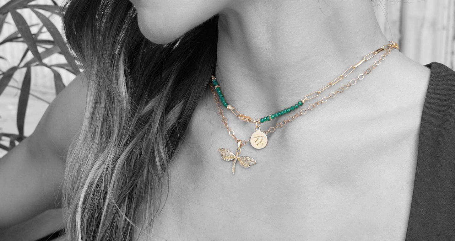 Artisan Dragon Love Chain Necklace For Sale