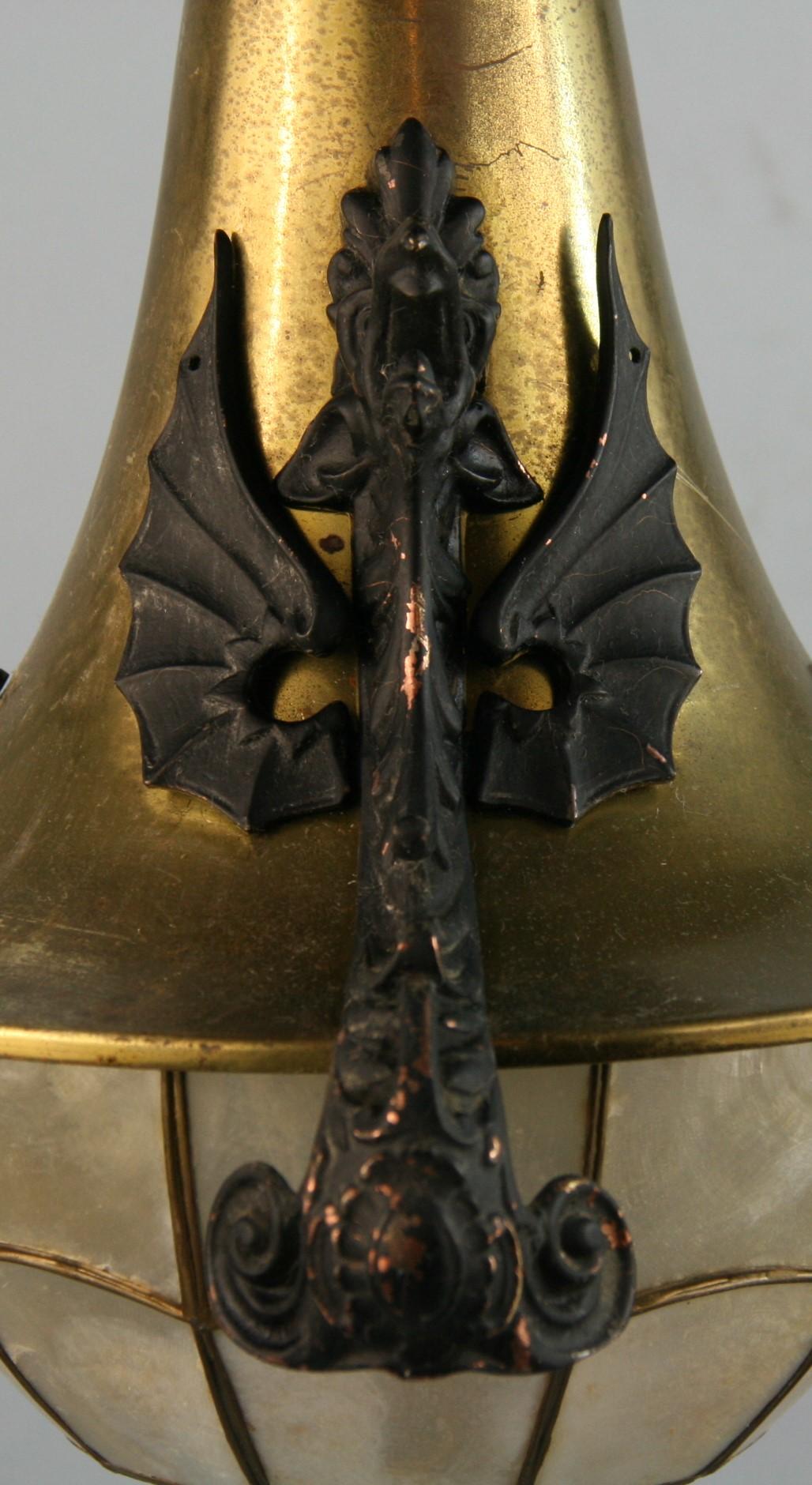 Dragon Pendant /Lantern with Capiz Shell Shade For Sale 2