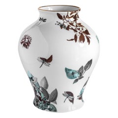 Dragon Pool, Contemporary Porcelain Vase with Decorative Design by Vito Nesta