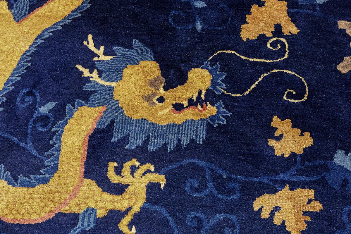 Drachenteppich Runde Form Peking im Zustand „Gut“ im Angebot in Ferrara, IT