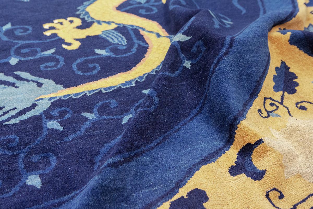 Drachenteppich Runde Form Peking im Angebot 1
