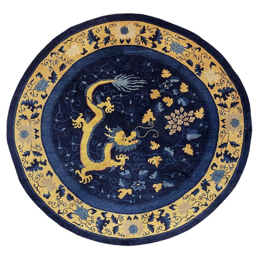 Drachenteppich Runde Form Peking im Angebot