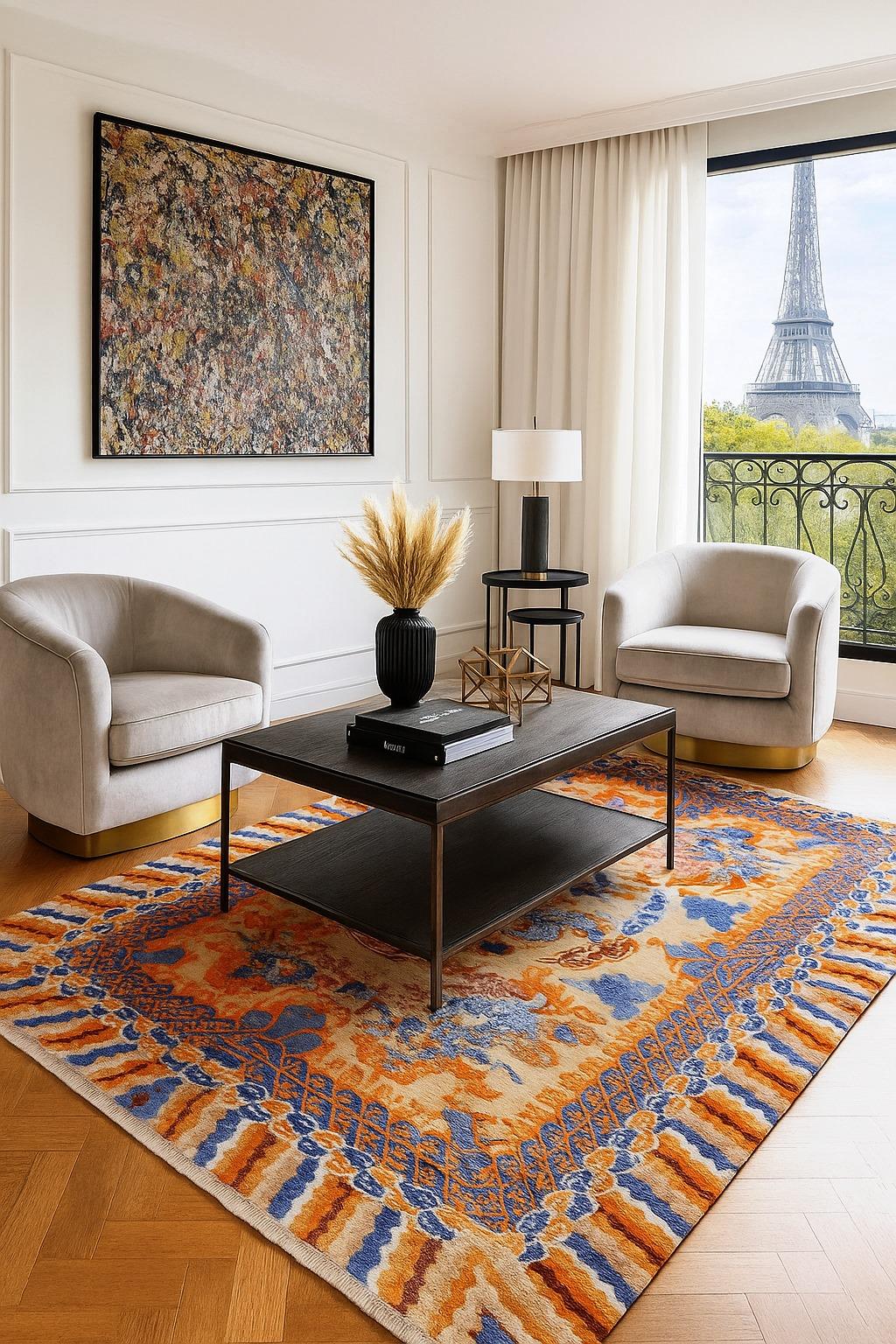 Tapis dragon en laine et soie de style impérial de l'Antiquité chinoise Kansu Tapis 5 dragons à griffes 8 x 5.4 ft 
Magnifique tapis ancien à motif de dragon impérial, noué à la main avec de la soie de mûrier chinoise (80 %) et de la laine des hauts